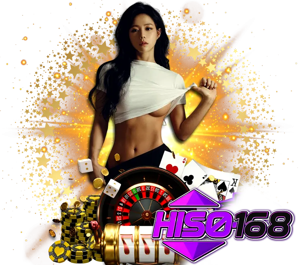 HISO168 ภาพพร็อพคาสิโนพร้อมวงล้อรูเล็ต ไพ่ และชิปเดิมพัน ใช้เป็นภาพโปรโมทหน้าเว็บ