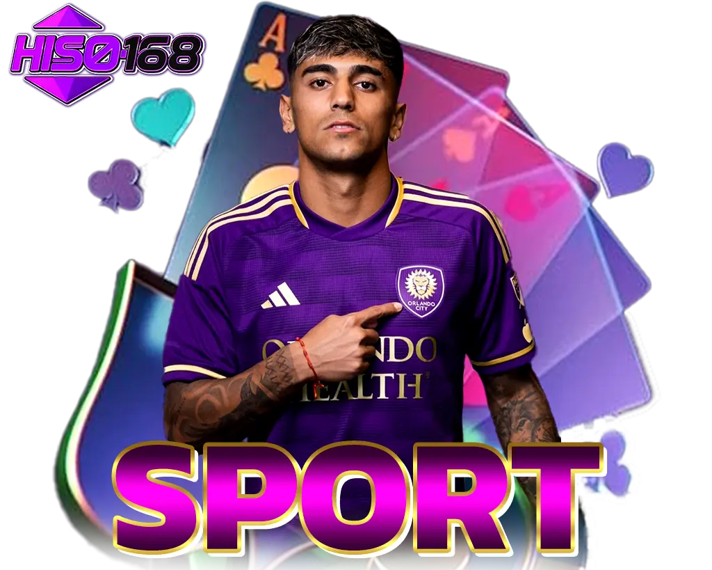 HISO168 SPORT นักฟุตบอลเสื้อม่วง Orlando City ชี้โลโก้ทีม